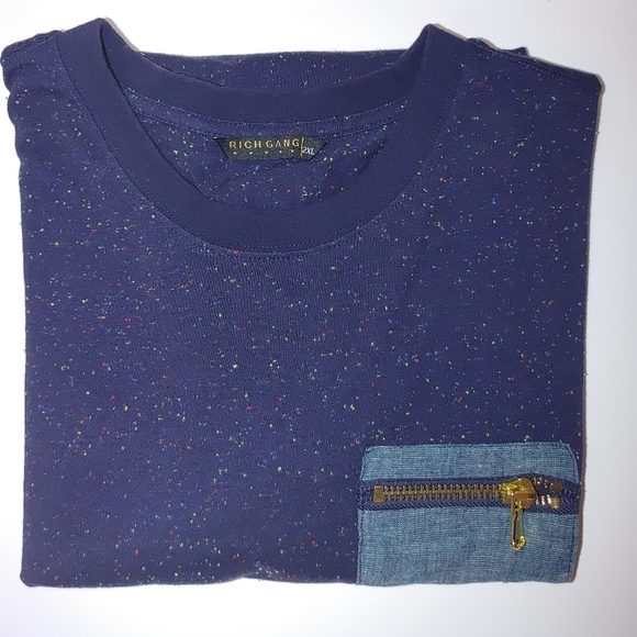 Rich Gang Speckled One Pocket T-Shirt Short Sleeve Men's Size 2x - Picture 1 of 7